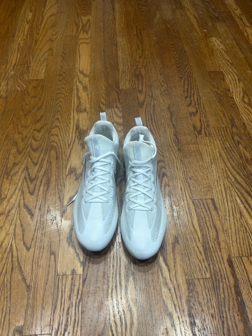 Nike Vapor Untouchable Pro White Silver Carbon Fiber Football Cleats Size 16